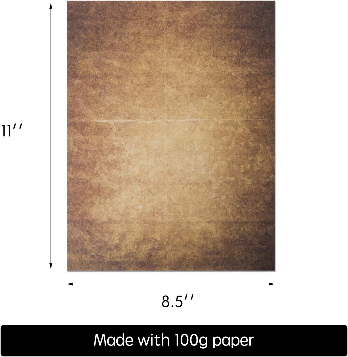 120 Pack Vintage Paper and Envelopes - 60 Sheets of Antique Looking Papers & 60 Antique Style Envelopes - Six Classic Aged Paper Designs - Vintage Printing paper, Vintage Writing Paper, 8.5 x 11 inch - Image 3