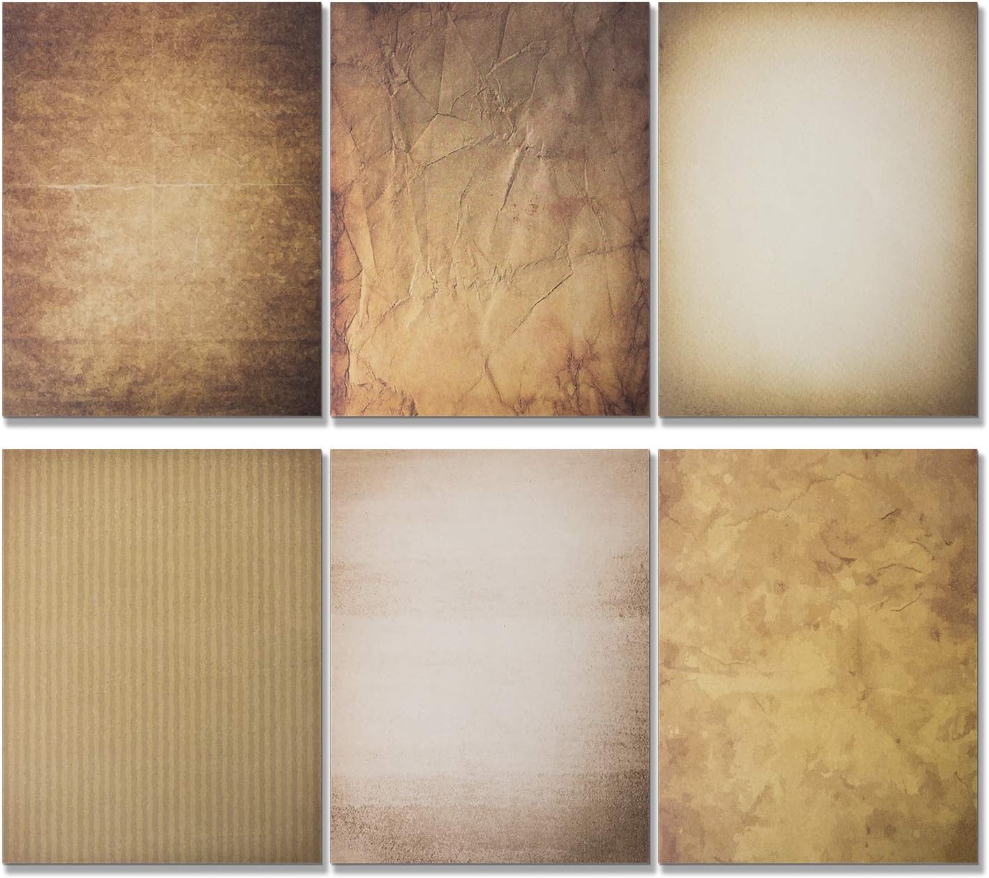 120 Pack Vintage Paper and Envelopes - 60 Sheets of Antique Looking Papers & 60 Antique Style Envelopes - Six Classic Aged Paper Designs - Vintage Printing paper, Vintage Writing Paper, 8.5 x 11 inch - Image 5